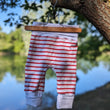 Load image into Gallery viewer, Pantalon évolutif bébé Marinière marine (unisexe) Les Fantaisies de Malou