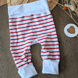 Load image into Gallery viewer, Pantalon évolutif bébé Marinière marine (unisexe) Les Fantaisies de Malou