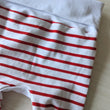 Load image into Gallery viewer, Pantalon évolutif bébé Marinière marine (unisexe) Les Fantaisies de Malou
