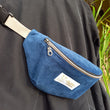 Charger l'image dans la galerie, Sac banane Velour bleu Les Fantaisies de Malou