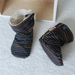 Charger l'image dans la galerie, Bottines souples Stripes (chaussons montants fourrés), bébé, enfant et adulte Les Fantaisies de Malou