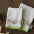 Load image into Gallery viewer, Gant de toilette enfant ou normal Trait vert Les Fantaisies de Malou