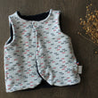 Load image into Gallery viewer, Gilet réversible Jolis Poissons 3 mois - 1 an Les Fantaisies de Malou