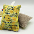 Load image into Gallery viewer, Eponge lavable double-face Fleurs Jaunes Les Fantaisies de Malou