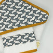 Load image into Gallery viewer, Sortie de bain bébé + gant de toilette Ahglagla Les Fantaisies de Malou