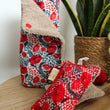 Load image into Gallery viewer, Eponge lavable double-face Fleurs Rouges Les Fantaisies de Malou
