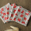 Charger l'image dans la galerie, Lot de 5 lingettes lavables Oeko-tex Tête de renard Les Fantaisies de Malou