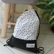 Load image into Gallery viewer, Sac pochon enfant Triangle bi matière Les Fantaisies de Malou
