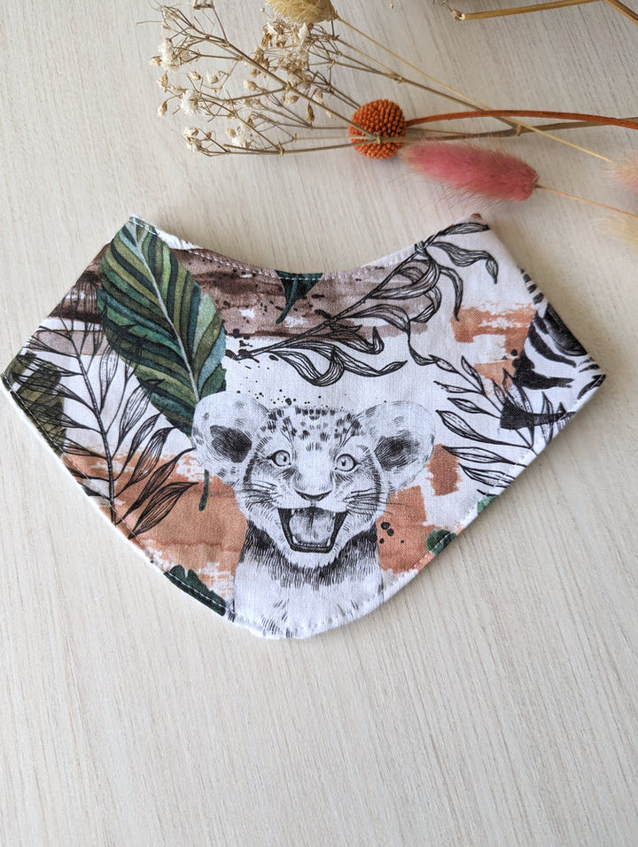 Bavoir Bandana Animaux de la Savane Les Fantaisies de Malou