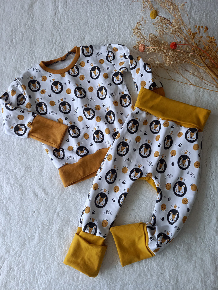 Pantalon évolutif sweat (hiver) bébé et enfant Lions Les Fantaisies de Malou