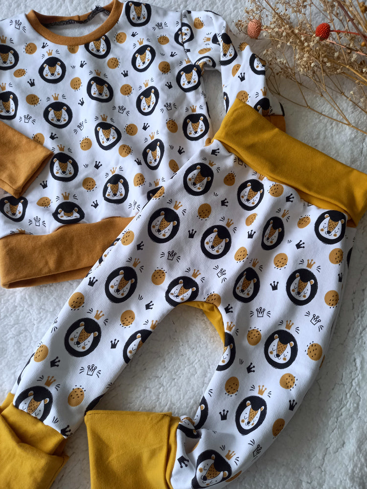 Pantalon évolutif sweat (hiver) bébé et enfant Lions Les Fantaisies de Malou