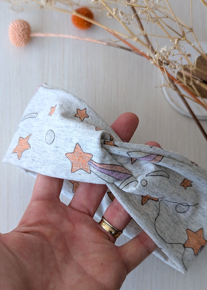 Bandeau noeud bébé Etoiles Les Fantaisies de Malou