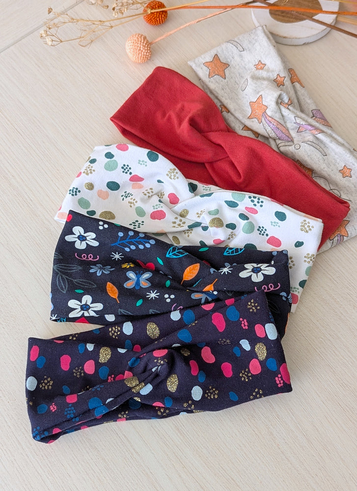 Bandeau noeud bébé Rouge Les Fantaisies de Malou
