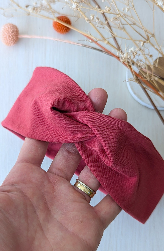 Bandeau noeud bébé Rouge Les Fantaisies de Malou