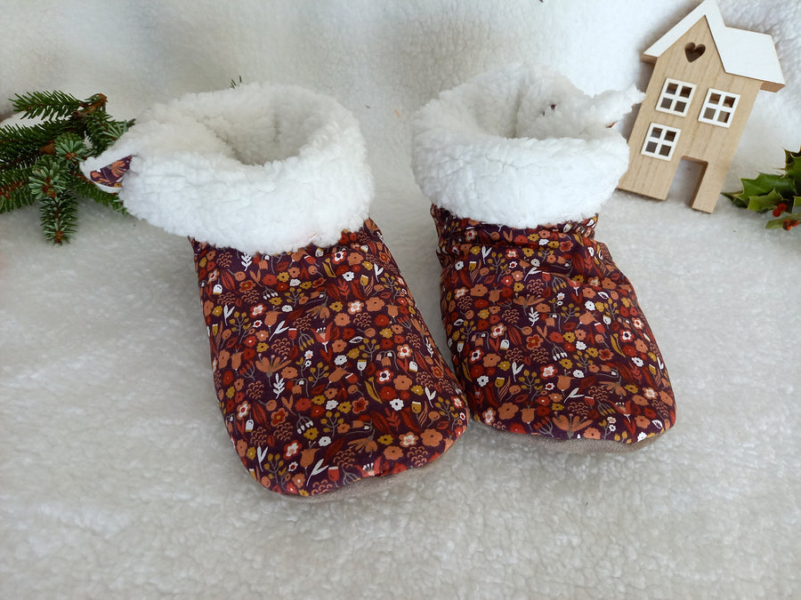 Bottines souples fourrées bébé et enfant, plusieurs modèles au choix Les Fantaisies de Malou