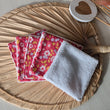Load image into Gallery viewer, Lot de 5 lingettes lavables Oeko-tex framboise
