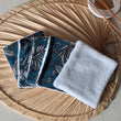 Load image into Gallery viewer, Lot de 5 lingettes lavables Oeko-tex Tropic bleu canard
