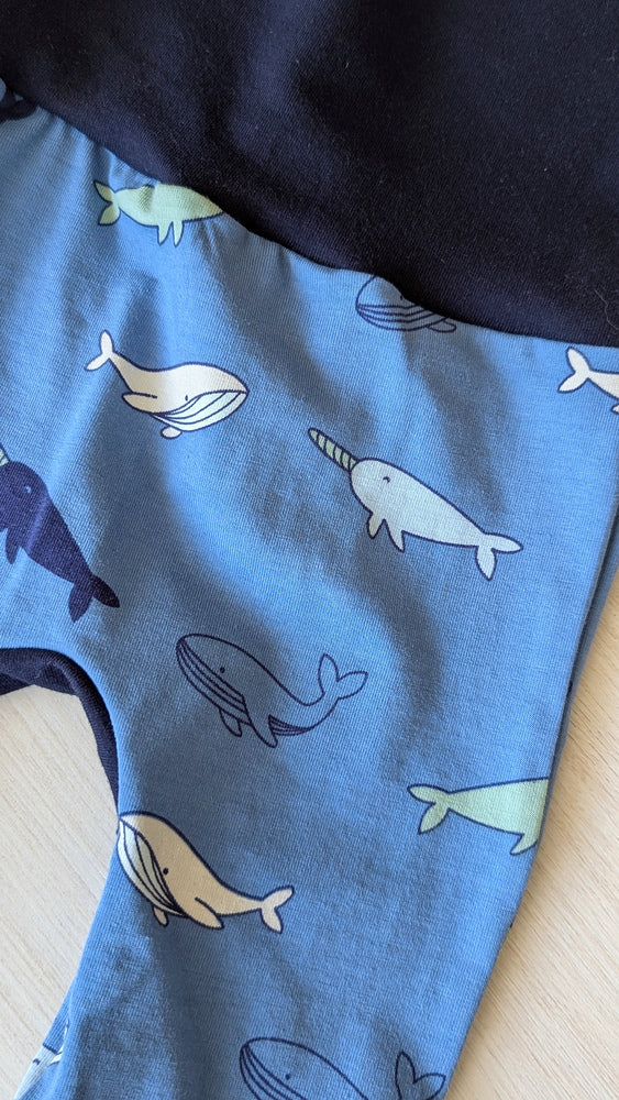 Pantalon évolutif bébé et enfant Baleine Les Fantaisies de Malou