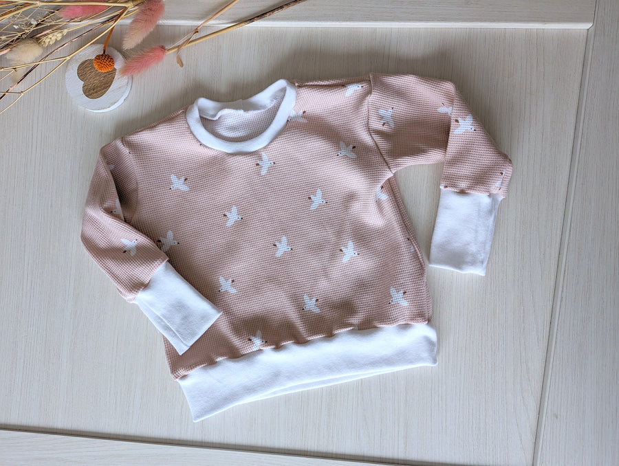 Pull évolutif bébé et enfant gaufré Colombe Les Fantaisies de Malou