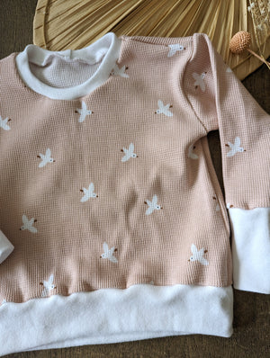 Pull évolutif bébé et enfant gaufré Colombe Les Fantaisies de Malou