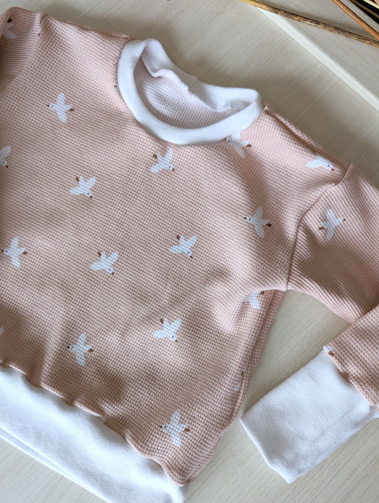 Pull évolutif bébé et enfant gaufré Colombe Les Fantaisies de Malou