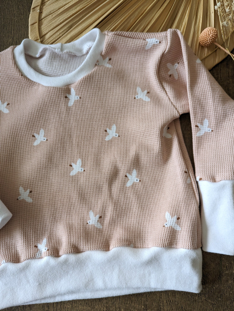 Pull évolutif bébé et enfant gaufré Colombe Les Fantaisies de Malou
