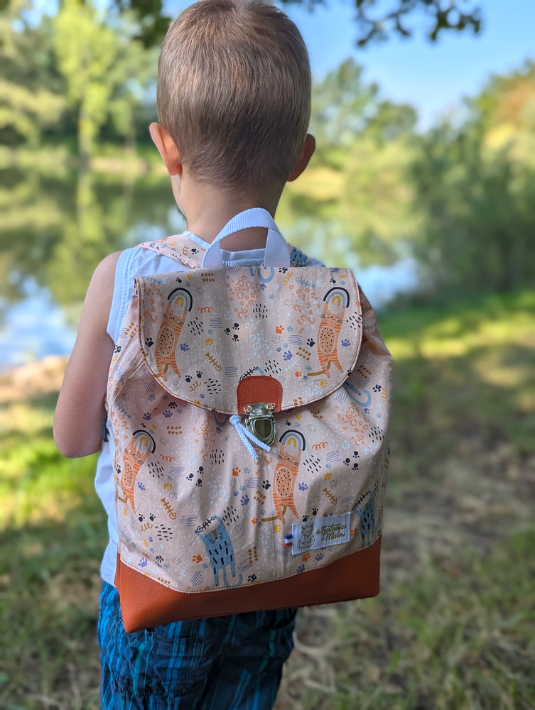 Sac à dos enfant maternelle Miaou, fabriqué en Alsace – Les