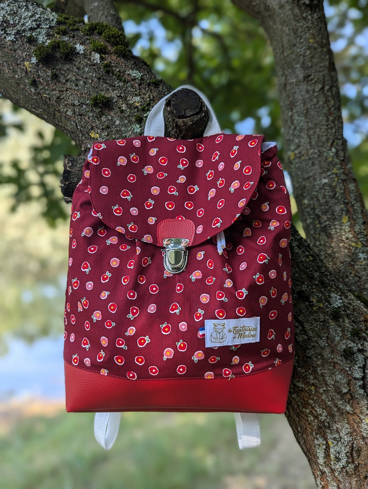 Sac à dos enfant maternelle Bordeau Les Fantaisies de Malou