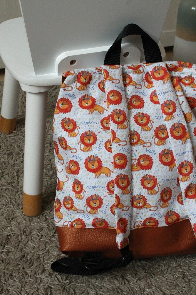 Sac à dos maternelle imprimé orange garçon