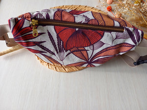 Sac banane Nature rouge Les Fantaisies de Malou