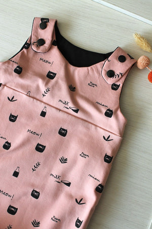 Salopette évolutif été bébé Chat, taille 3M-1an Les Fantaisies de Malou