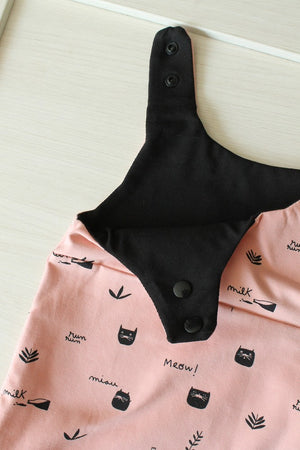 Salopette évolutif été bébé Chat, taille 3M-1an Les Fantaisies de Malou