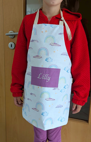 Tablier enfant Arc-en-ciel Les Fantaisies de Malou