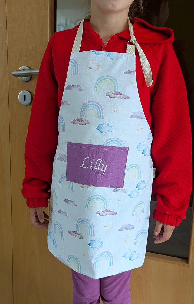 Tablier enfant Arc-en-ciel Les Fantaisies de Malou