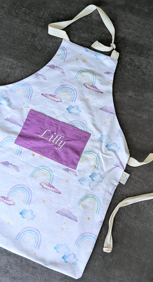 Tablier enfant Arc-en-ciel Les Fantaisies de Malou