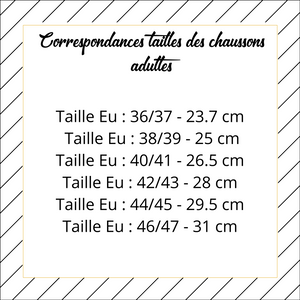 Chaussons souples pour adulte (plusieurs modèles) Les Fantaisies de Malou