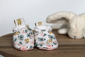 Chaussons souples bébé Douces Fleurs Les Fantaisies de Malou