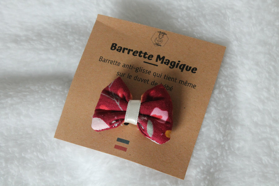 Barrette magique Noeud Pomme Les Fantaisies de Malou