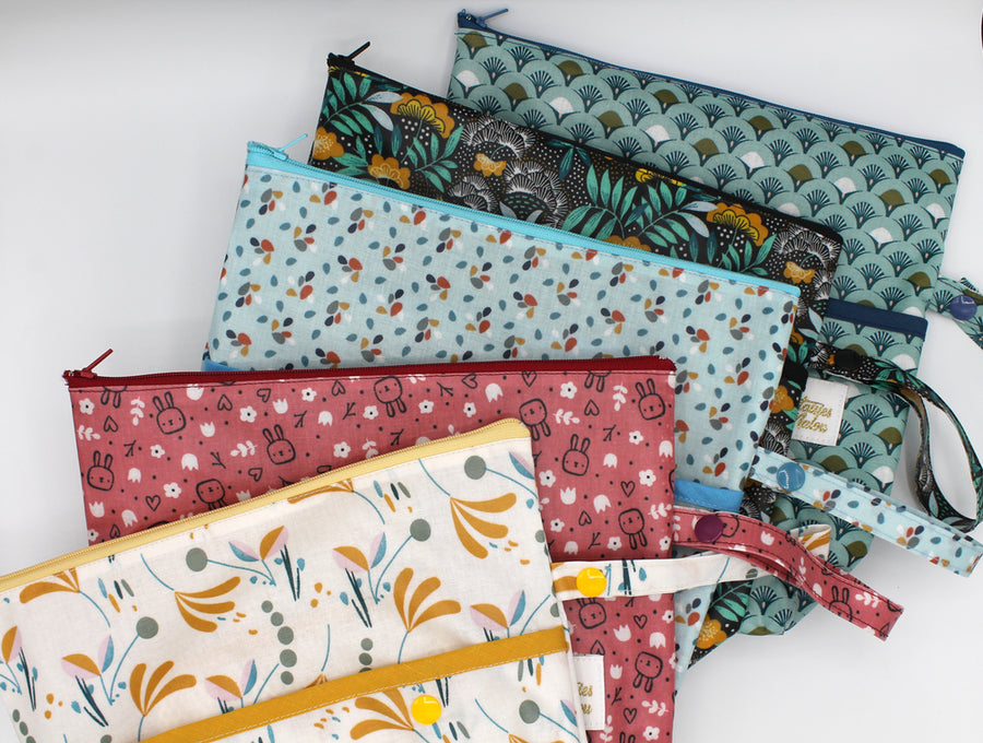 Grande pochette imperméable Eventail Les Fantaisies de Malou