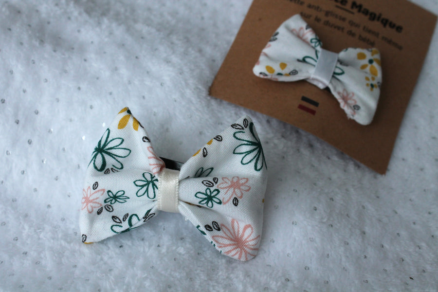 Barrette magique Noeud Douces Fleurs Les Fantaisies de Malou