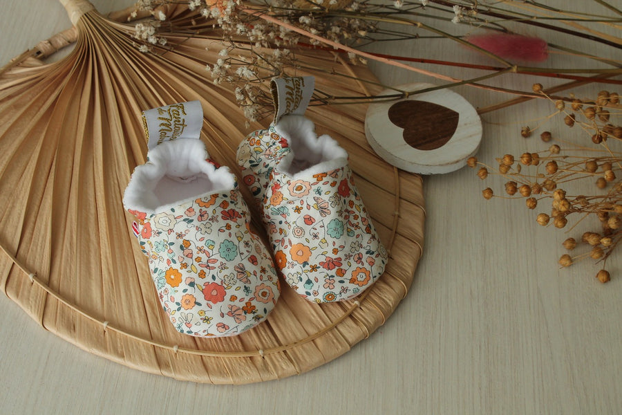 Chaussons souple bébé Small and Sweet taille 0-6 mois polaire Les Fantaisies de Malou