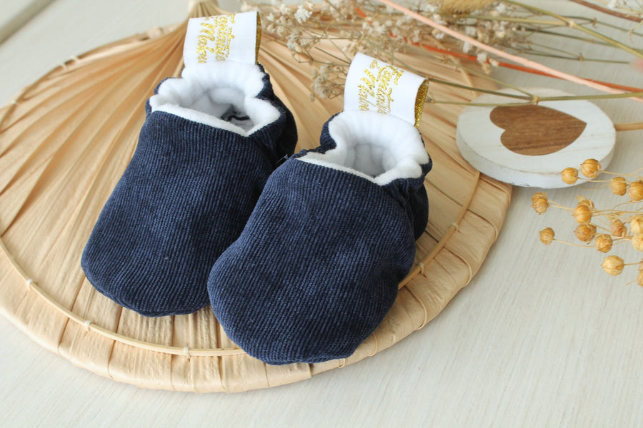 Chaussons souples bébé unisexe Velour Les Fantaisies de Malou
