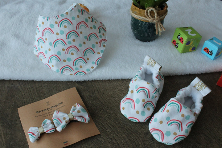 Coffret cadeau naissance Arc-en-ciel Les Fantaisies de Malou