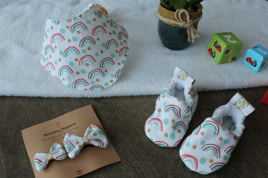 Coffret cadeau naissance Arc-en-ciel Les Fantaisies de Malou