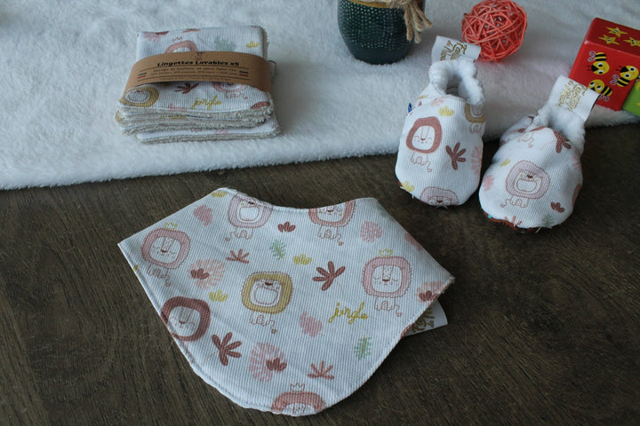 Coffret cadeau naissance Lion Les Fantaisies de Malou