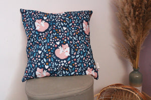 Housse de coussin enfants bi-matière Renarde Les Fantaisies de Malou