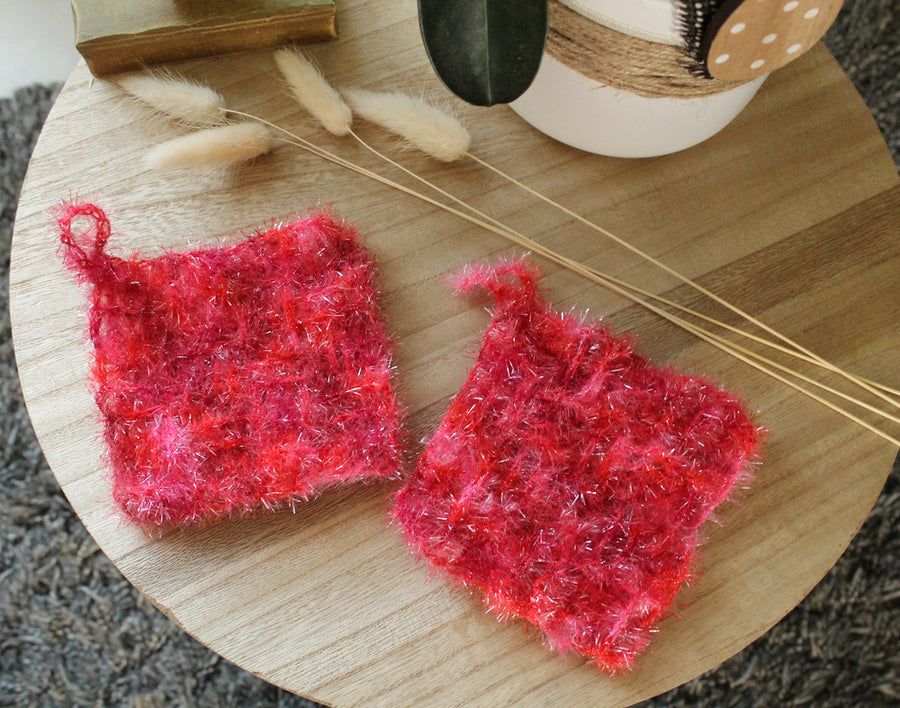 Eponge lavable grattante crochetée Tawashi - Les Fantaisies de Malou