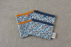 Pochette imperméable bleu ou orange Les Fantaisies de Malou