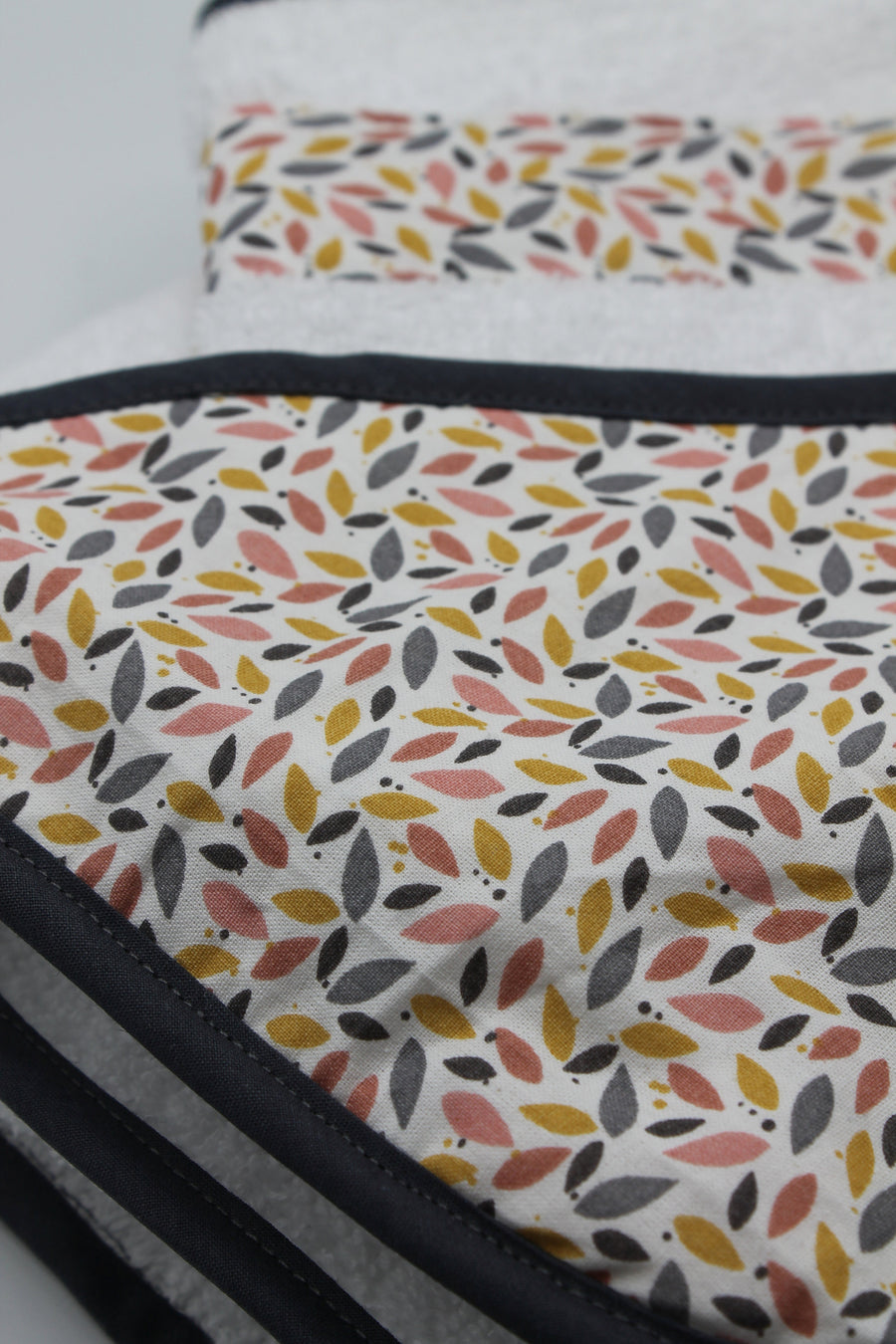 Sortie de bain bébé + gant de toilette Mille Feuille Les Fantaisies de Malou