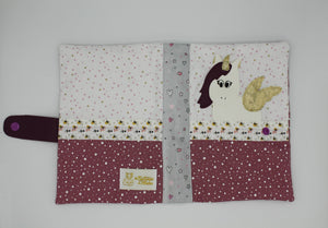 Protège carnet de santé molletonné licorne Les Fantaisies de Malou